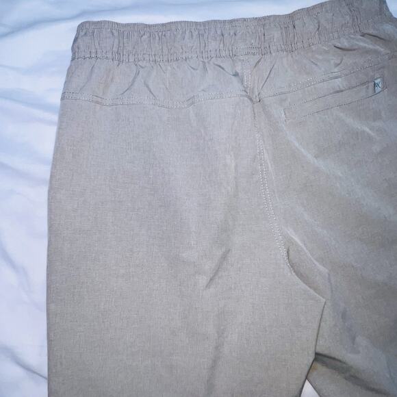 DepartWest Shorts Mens Size M 8" Beige Pull On Chino Elastic Waist Drawstring - Picture 11 of 12